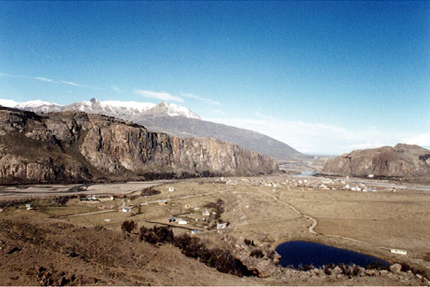 Le village recul d'El Chalten