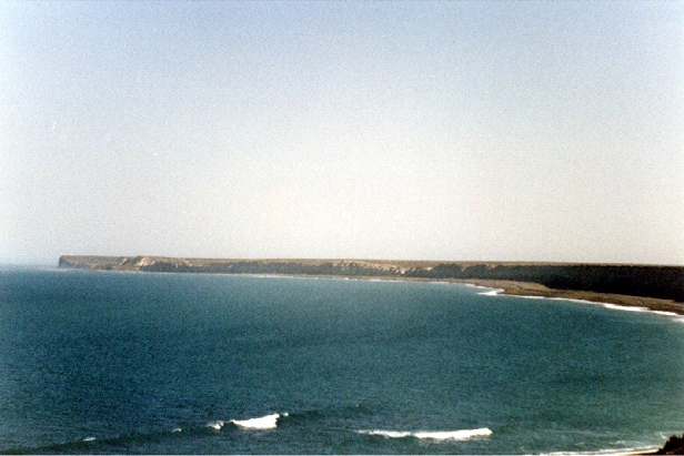 Les falaises de la Peninsula Valdez