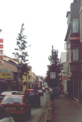 La rue principale de Reykjavik